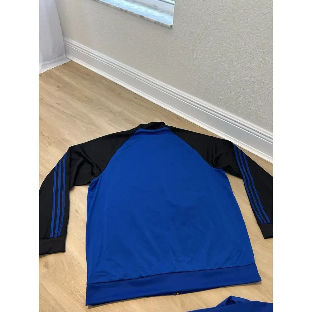 Adidas Essential Men's 3-Stripes Track Jacket Pants Collegiate Royal/Black 2XL